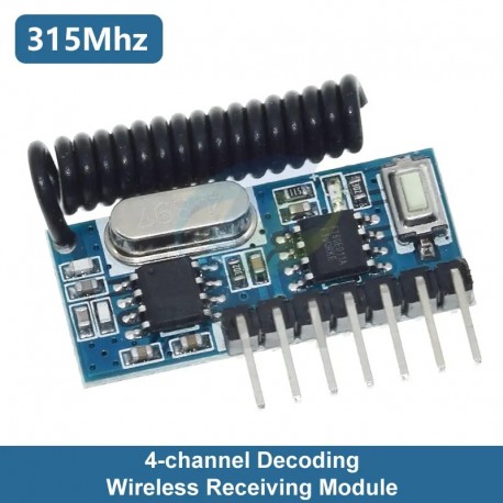 RX480E 315MHZ / 433MHZ RF Receiver Learning Code Decoder Module 315/433 Mhz Wireless 4CH Output