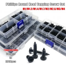 1 Box Mix M1 M1.2 M1.4 M1.7 M2 M2.6 M3 Black Steel Mini Micro Cross Phillips