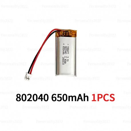3.7v Rechargeable 802040 Li Ion Polymer Lithium Batteries Pcb Charge Protected Lipo