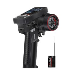 HOTRC CT-10B 2.4GHz 10CH FHSS 2.4-Inch Color Screen Transmitter With F-10A 2.4GHz 10CH PWM Receiver for RC