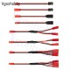 8Pcs JST Plug Y Splitter,JST to JR Male Female Wire Adapter JST Y-Harness for Traxxas TRX-4 RC Crawler Receiver Led Lights