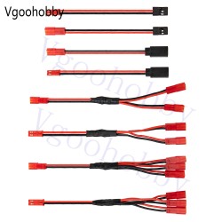 8Pcs JST Plug Y Splitter,JST to JR Male Female Wire Adapter JST Y-Harness for Traxxas TRX-4 RC Crawler Receiver Led Lights