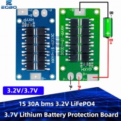 1S 30A BMS for 3.2V LiFePO4 / 3.7V Lithium-Ion Batteries-Protection Board with 18650 Cell Short-Circuit