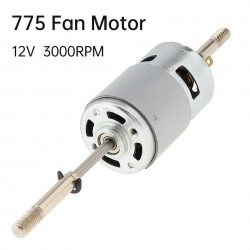 RS775 DC Motor 12V 3000RPM Dual Output Shaft 775 Fan Motor Replacement 220V AC for Electric Fan