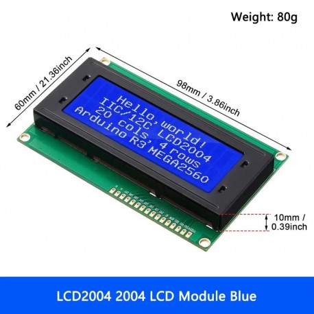 20x4 2004 LCD Display Module with IIC/I2C Serial Interface Adapter IIC I2C TWI Serial 2004 20x4 LCD Module Shield for Arduino R3