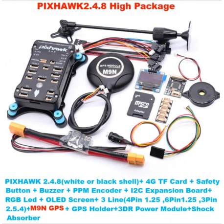 Pixhawk PX4 PIX 2.4.8 32 Bit Flight Controller Autopilot with 4G SD Safety Switch Buzzer PPM I2C for RC Quadcopter
