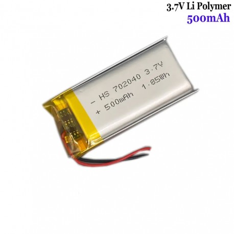 3.7V Polymer Battery 702040 500mAh