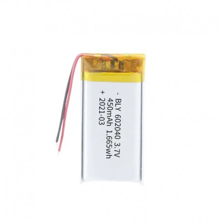 602040 3.7v 500mAh High Capacity Rechargeable Lithium Li-po