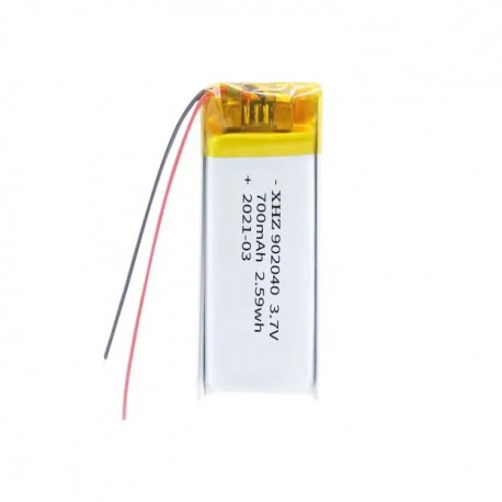 3.7V 700mAh 902040 Lithium Polymer LiPo Rechargeable Battery