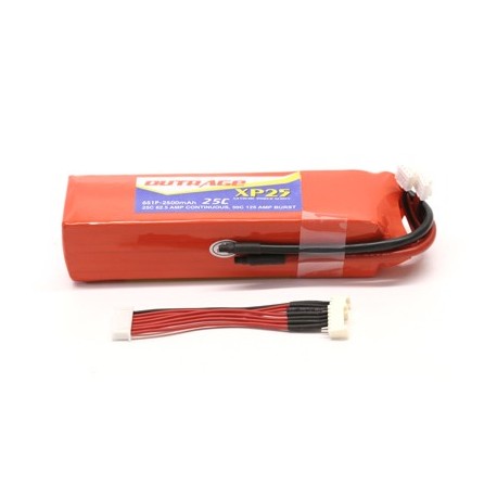 OUTRAGE XP25 2S1P 7.4V 1300mAH 25C - XTREME SERIES