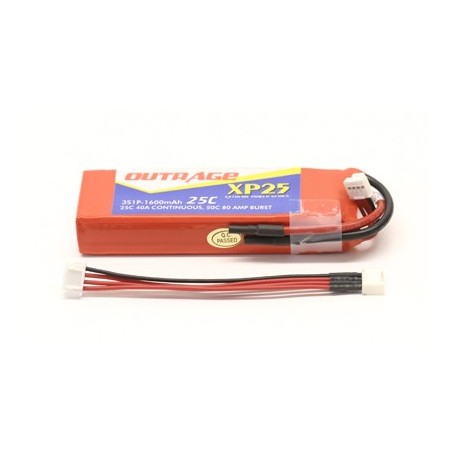 OUTRAGE XP25 3S1P 11.1V 1600mAH 25C - XTREME SERIES