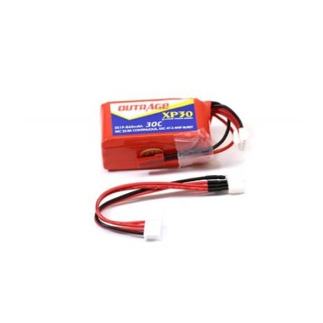 OUTRAGE XP30 3S1P 11.1V 860mAH 30C/ BRICK-XTREME for T-REX250