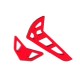 Fusuno Neon RED Fiberglass Horizontal/Vertical Fins - Trex 600
