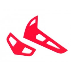FUSUNO Neon RED Fiberglass Horizontal/Vertical Fins T-Rex 450V2