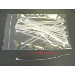 CABLE TIES 203X2.5MM WHITE 100PCS