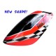 FUSUNO NEON CHECKERS T-REX 600N EX Airbrush Fiberglass Canopy