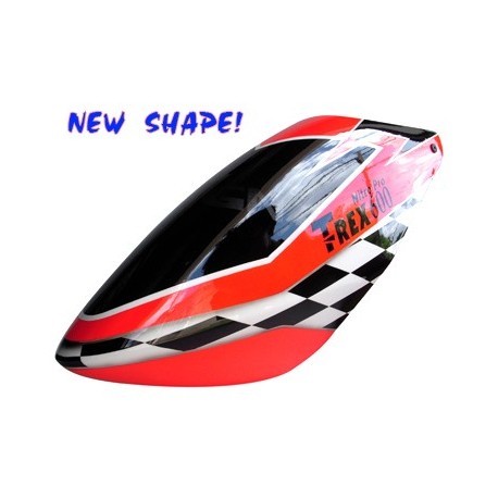 FUSUNO NEON CHECKERS T-REX 600N EX Airbrush Fiberglass Canopy