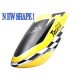 FUSUNO YELLOW CHECKERS Fiberglass Airbrush Canopy T-Rex 600 EX
