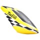 FUSUNO YELLOW CHECKERS Fiberglass Airbrush Canopy T-Rex 600 EX