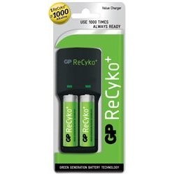 GP Recyko Battery Charger with Free 2 AAA Batteries