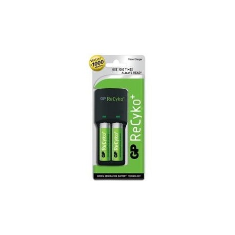 GP Recyko Battery Charger with Free 2 AAA Batteries