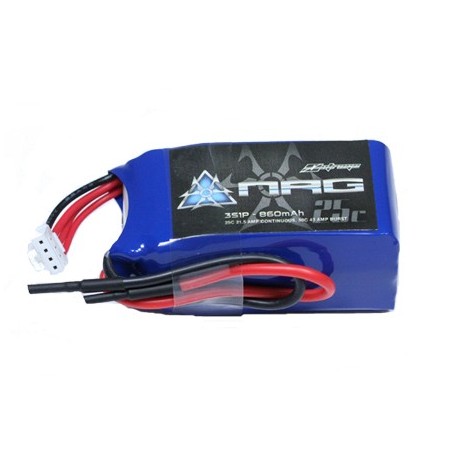 NRG25 3S1P 11.1V 860mAH 25C- XTREME POWER SERIES T-REX 250