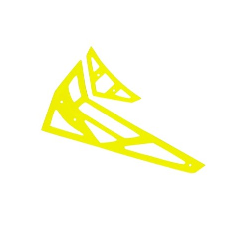 Neon Yellow Fiberglass Horizontal/Vertical Fins - T-Rex 450 Pro