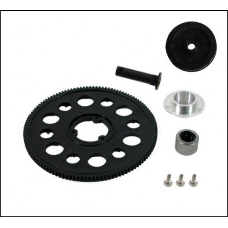 Main gear (main belt pulley) include one way bearing