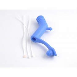 Silicone exhaust deflector for 50/90 muffler - BLUE