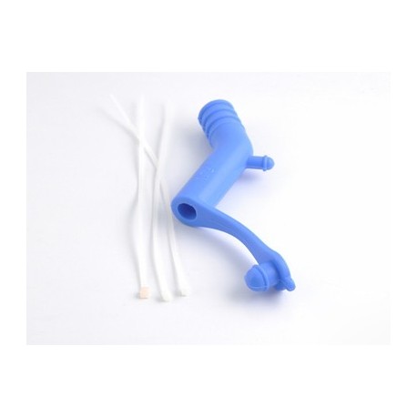 Silicone exhaust deflector for 50/90 muffler - BLUE