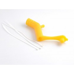 Silicone exhaust deflector for 50/90 muffler - YELLOW