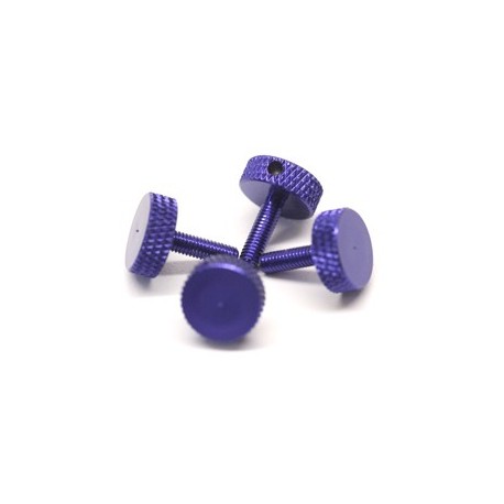 Aluminum Anodized CNC Canopy Thumb Screws (4pcs) - BLUE