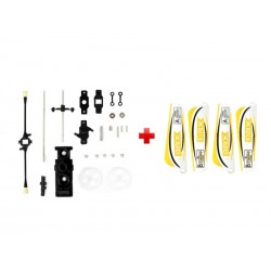 Copter Mini X 6025-1 Main Rotor Head Not Asse. w/Blade(Yellow)