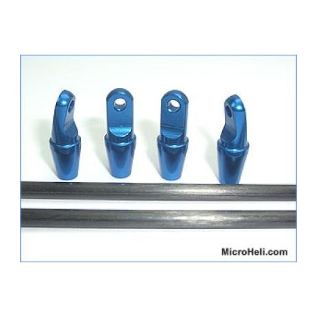 MicroHeli ALuminum Tail Boom Support ( BLUE )- Blade 400