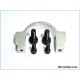 MicroHeli CNC Horizontal Fin Holder ( SILVER ) - Blade 400/3D
