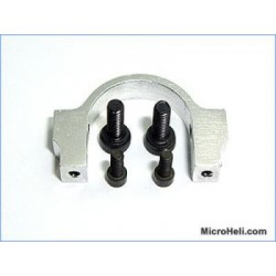 MicroHeli CNC Horizontal Fin Holder ( SILVER ) - Blade 400/3D