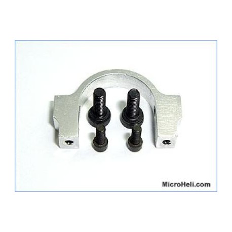 MicroHeli CNC Horizontal Fin Holder ( SILVER ) - Blade 400/3D
