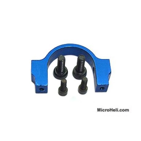MicroHeli Aluminum CNC Horizontal Fin Holder (BLUE) - Blade 400