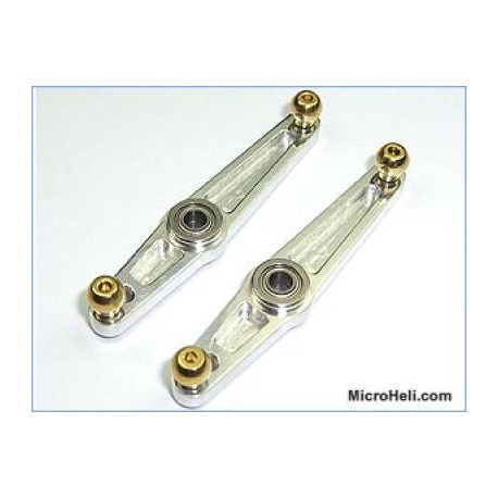 MicroHeli Precision CNC Upper Mixing Arm (SILVER) - Trex 500