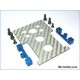 MicroHeli Carbon Fiber CNC Receiver Tray (BLUE) - T-REX 500
