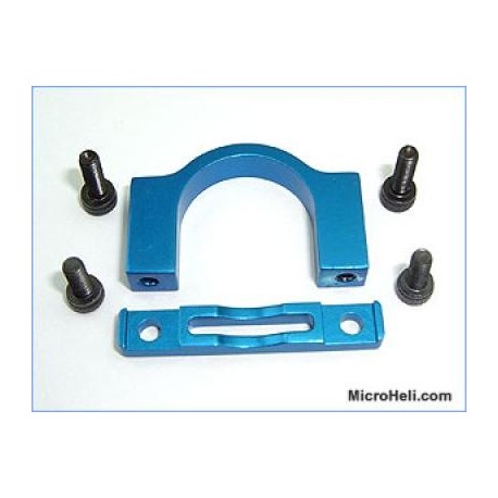 MicroHeli Aluminum CNC Horizontal Fin Holder (BLUE) - T-REX 500