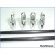 MicroHeli ALuminum Tail Boom Support (SILVER )- Blade 400