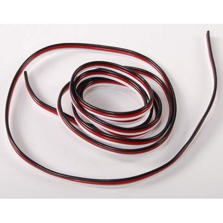Flat 26AWG servo wire 1mtr (R/B/W)