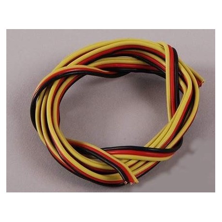 Flat 26AWG servo wire 1mtr (R/B/Y)