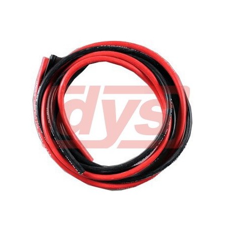 Silicon wire 16 black 1m
