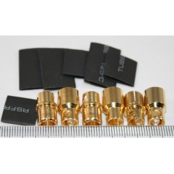 8mm Gold connector (3 pairs)