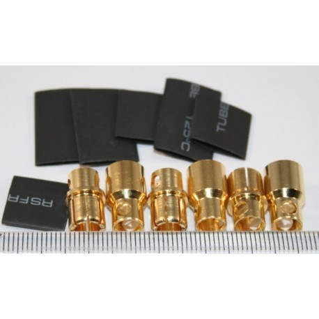 8mm Gold connector (3 pairs)