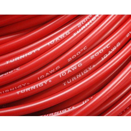 Turnigy Pure-Silicone Wire 10AWG (1mtr) RED