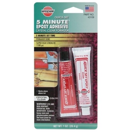5 MINUTE EPOXY ADHESIVE (CRYSTAL CLEAR FORMULA)